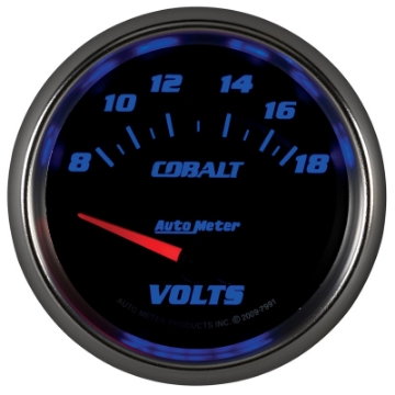 Picture of AutoMeter Gauge Voltmeter 2-5-8in- 18V Electric Cobalt