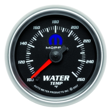 Picture of AutoMeter Gauge Water Temp 2-1-16in- 100-260 Deg- F Digital Stepper Motor Black Mopar