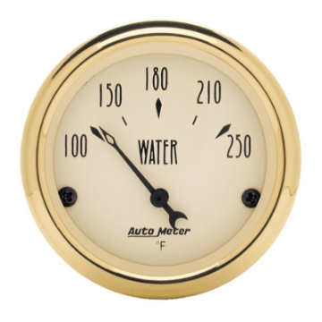 Picture of AutoMeter Gauge Water Temp 2-1-16in- 250 Deg- F Elec Golden Oldies