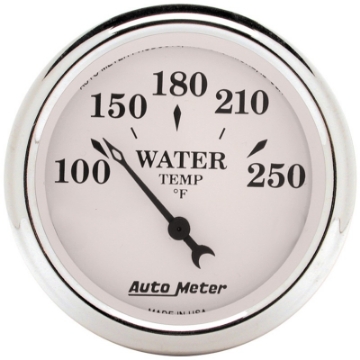 Picture of AutoMeter Gauge Water Temp 2-1-16in- 250 Deg- F Elec Old Tyme White