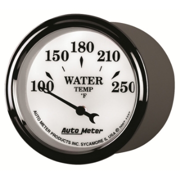 Picture of AutoMeter Gauge Water Temp 2-1-16in- 250 Deg- F Elec Old Tyme White II