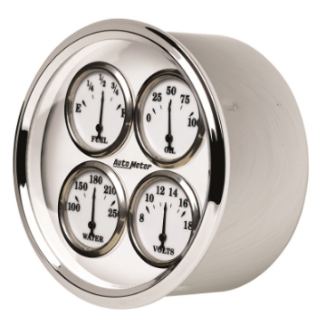 Picture of AutoMeter Gauge Quad 5in- 0 Ohme to 90 OhmfElec Old Tyme White II