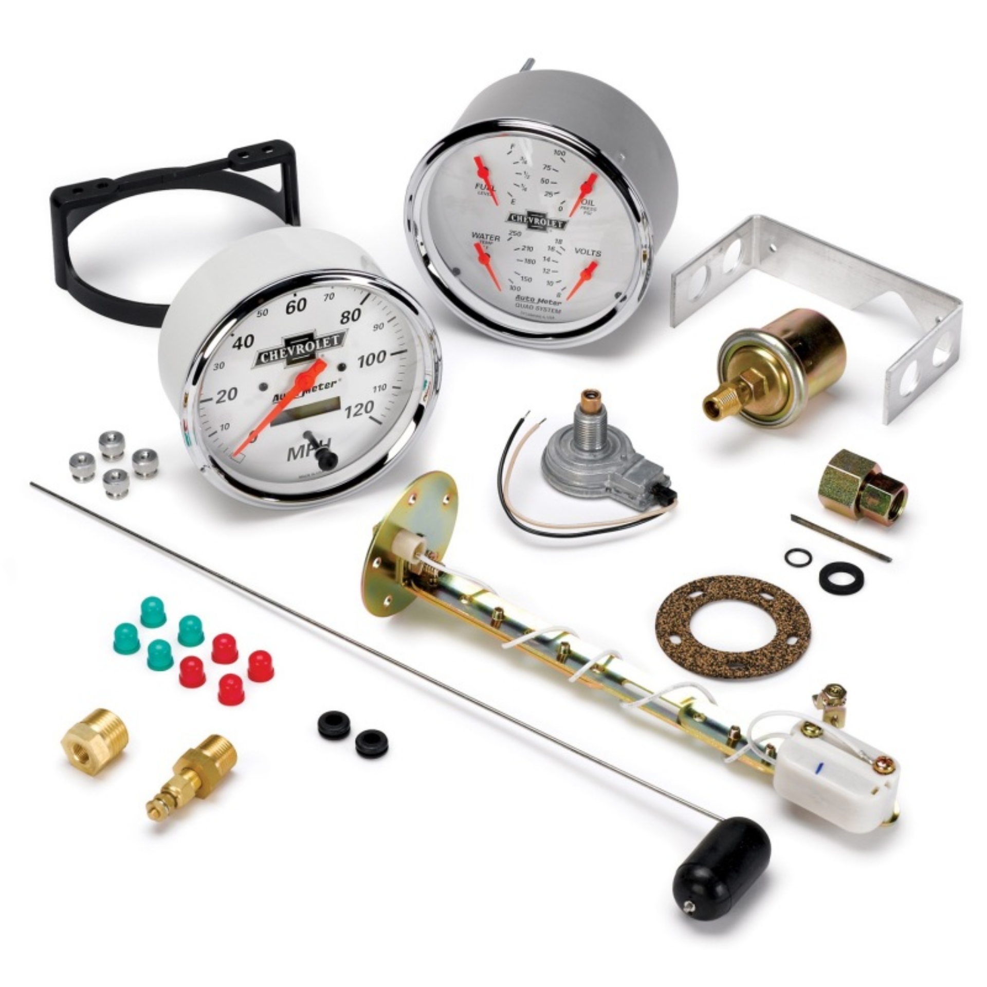 Picture of AutoMeter Gauge Kit 2 Pc- Quad & Speedometer 5in- Chevrolet Heritage Bowtie