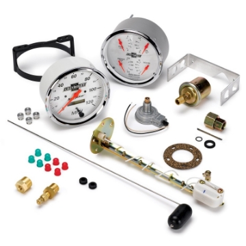 Picture of AutoMeter Gauge Kit 2 Pc- Quad & Speedometer 5in- Chevrolet Heritage Bowtie