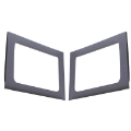 Picture of DEI 11-18 Jeep Wrangler JK 4-Door Boom Mat Rear Side Window Trim - 2 Piece - Gray