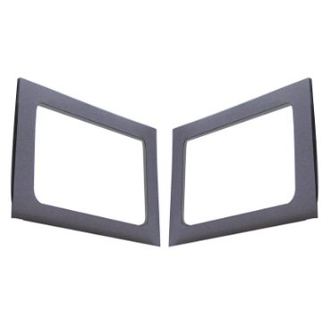 Picture of DEI 11-18 Jeep Wrangler JK 4-Door Boom Mat Rear Side Window Trim - 2 Piece - Gray