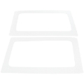 Picture of DEI 11-18 Jeep Wrangler JK 2-Door Boom Mat Rear Side Window Trim - 2 Piece - White