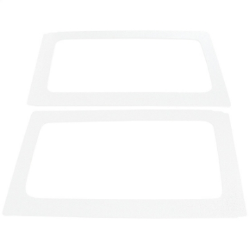 Picture of DEI 11-18 Jeep Wrangler JK 2-Door Boom Mat Rear Side Window Trim - 2 Piece - White