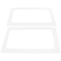 Picture of DEI 11-18 Jeep Wrangler JK 2-Door Boom Mat Rear Side Window Trim - 2 Piece - White