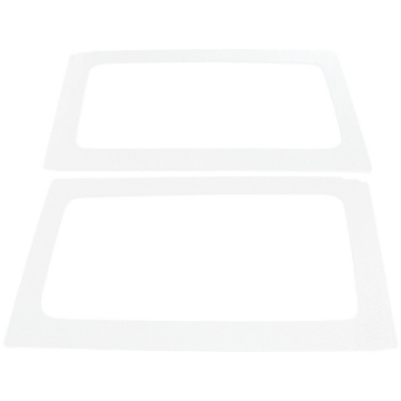 Picture of DEI 11-18 Jeep Wrangler JK 2-Door Boom Mat Rear Side Window Trim - 2 Piece - White