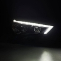 Picture of AlphaRex 14-22 Toyota 4Runner PRO-Series Projector Headlights Black w-Seq- Sig- + DRL