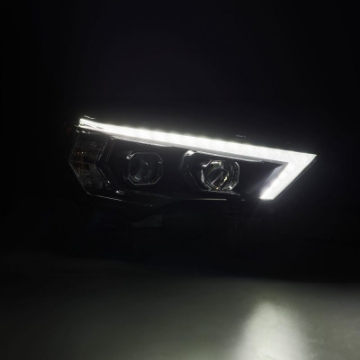 Picture of AlphaRex 14-22 Toyota 4Runner PRO-Series Projector Headlights Black w-Seq- Sig- + DRL