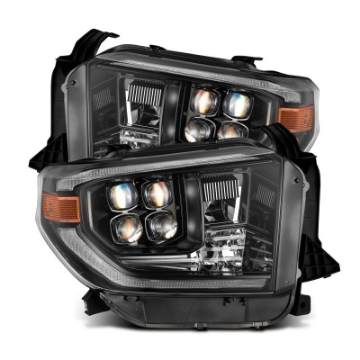 Picture of AlphaRex 14-21 Toyota Tundra NOVA-Series LED Proj Headlights Alpha-Blk w-Actv Light & Seq- Sig + DRL
