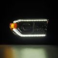 Picture of AlphaRex 07-13 Toyota Tundra - 08-17 Sequoia LUXX LED Proj HL Chrome w-Actv Light - Seq- Sig + DRL