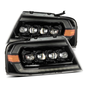 Picture of AlphaRex 04-08 Ford F-150 No 2004 Heritage NOVA-Series LED Proj HL Chrome w-Actv Light - Seq- Sig