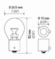 Picture of Hella Bulb 7507 12V 21W Bau15S S8 Namber 2