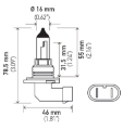 Picture of Hella Bulb 9006 12V 55W P22D T4 +50