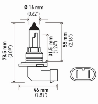 Picture of Hella Bulb 9006-Hb4 12V 55W P22D T4 Sb