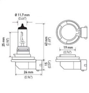Picture of Hella Bulb H11 12V 55W Pgj192 T4 +50