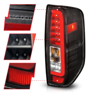 Picture of ANZO 2005-2021 Nissan Frontier LED Taillights Black Housing-Clear Lens