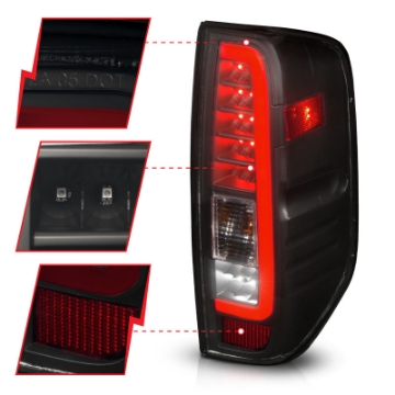 Picture of ANZO 2005-2021 Nissan Frontier LED Taillights Black Housing-Smoke Lens
