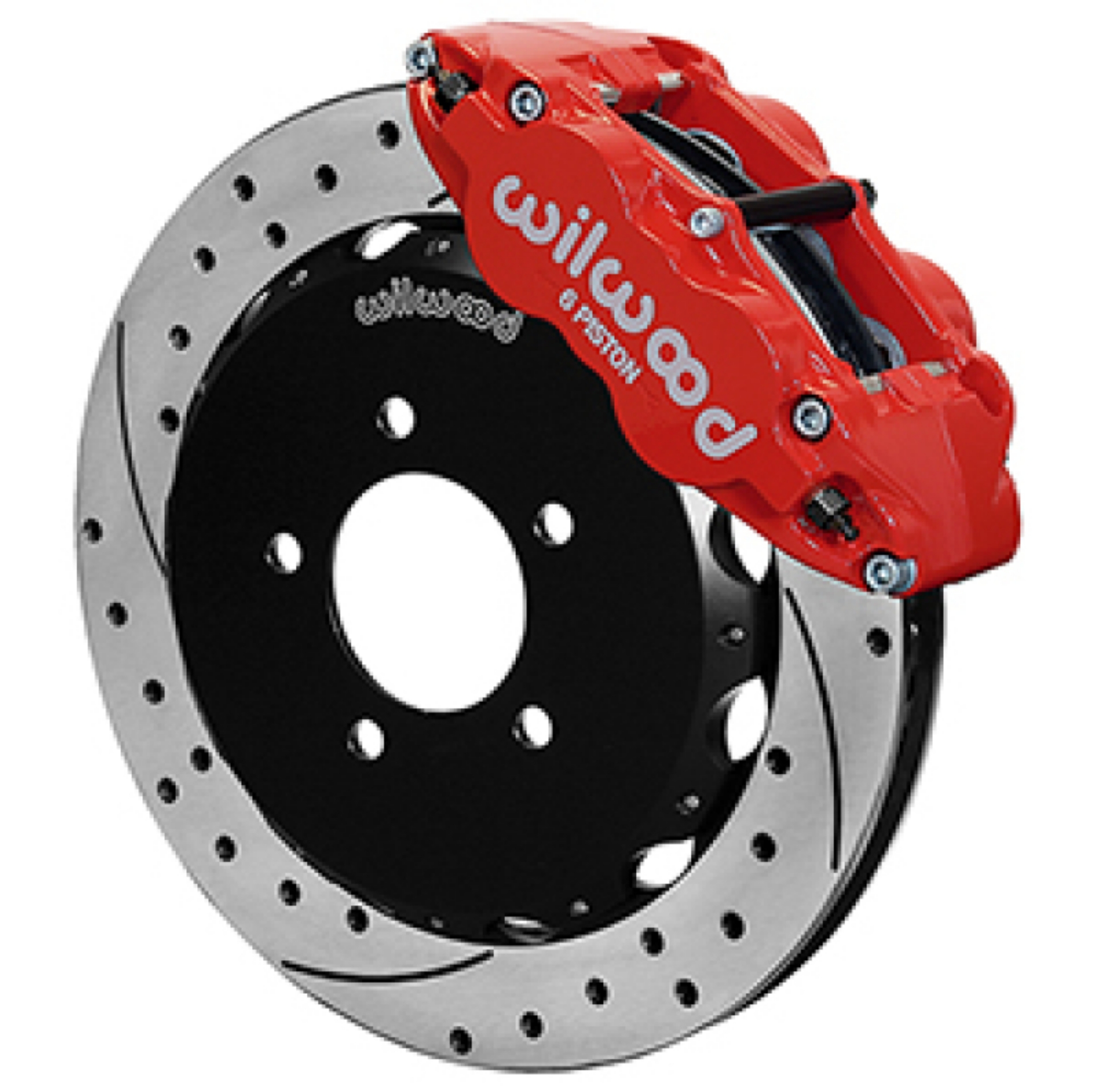 Picture of Wilwood 13-24 Honda Civic OEM 57mm Forged Narrow Superlite 6R Big Brake Front Brake Kit - Red