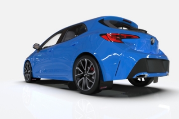 Picture of Rally Armor 12-19 Ford Focus ST - 16-19 RS Black Mud Flap BCE Logo