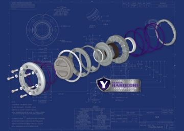 Picture of Yukon Gear Hardcore Locking Hub Set for 94-99 Dodge Dana 60 w-Spin Free Kit 1 Side Only