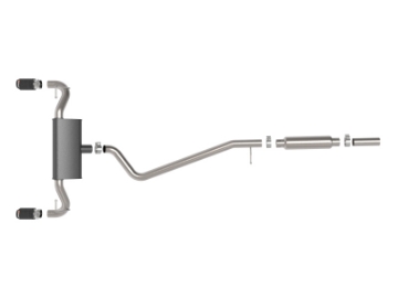 Picture of aFe Ford Bronco Sport 21-22 L3-1-5L t-L4-2-0L t Vulcan Cat-Back Exhaust System- Carbon Tips