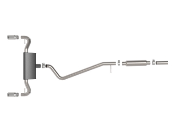 Picture of aFe Ford Bronco Sport 21-22 L3-1-5L t-L4-2-0L t Vulcan Cat-Back Exhaust System-Polished Tips