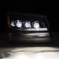 Picture of AlphaRex 03-06 Chevy Silverado 1500-2500HD-3500HD-Avalanche Alpha-Black NOVA LED Proj Headlights