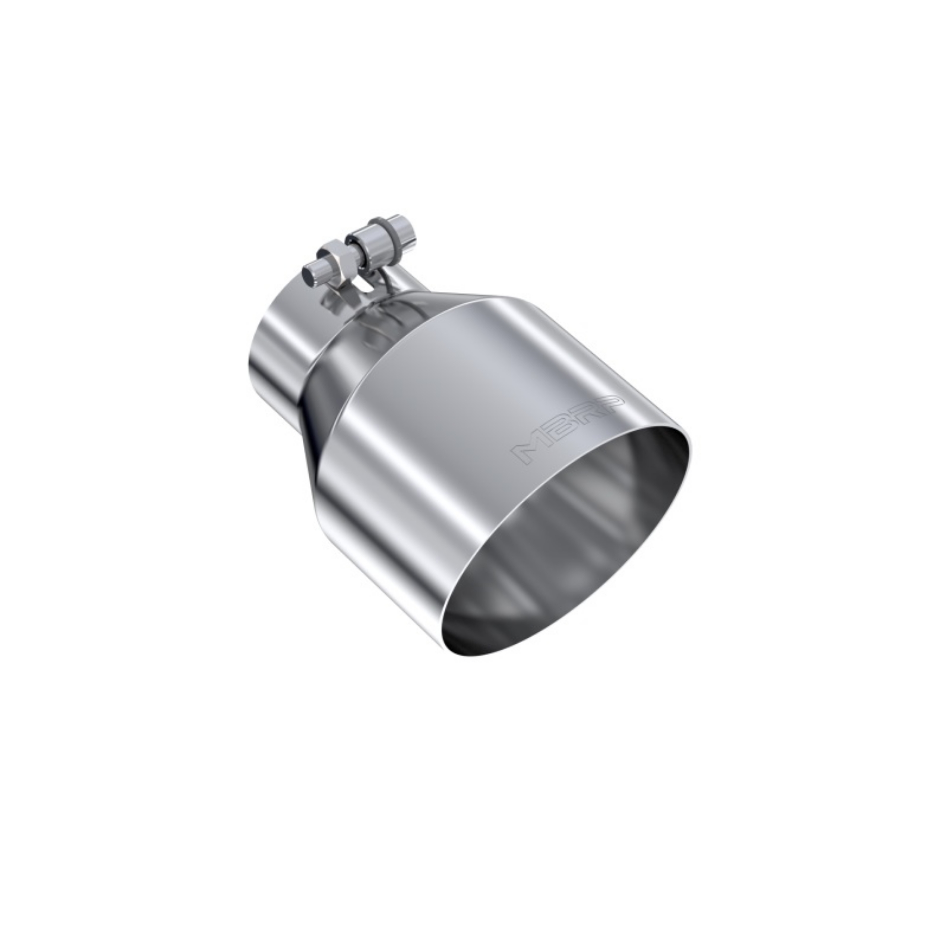 Picture of MBRP Universal T304 Stainless Steel Tip, 3in ID - 5in OD Out - 6-5in Length - Angle Cut Single Wall