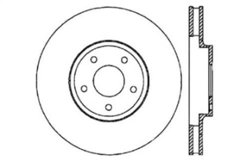 Picture of StopTech 06-07 350Z - 05-07 G35 exp Sport- 06-07 G35X SportStop Slotted & Drilled Front Left Rotor