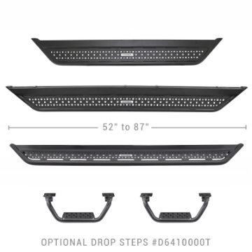 Picture of Go Rhino 21-23 Ford Bronco 2DR Sport Utility Dominator Xtreme D6 Side Steps 6in - 57in Long