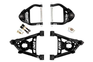 Picture of UMI Performance 64-72 GM A-Body Tubular Upper & Lower Front A-Arm Kit - Black