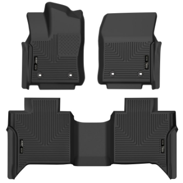 Picture of Husky Liners 2022 Toyota Tundra CrewMax X-ACT Front & 2nd Seat Floor Liner - Blk