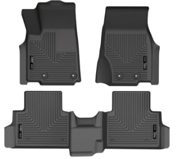Picture of Husky Liners 21-23 Jeep Grand Cherokee L w-2nd Rw Bnch WeatherBeater FR+2nd Seat Floor Liner - Blk