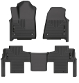 Picture of Husky Liners 2022 Jeep Wagoneer w-2nd Row Bench WeatherBeater Front & 2nd Seat Floor Liner - Blk