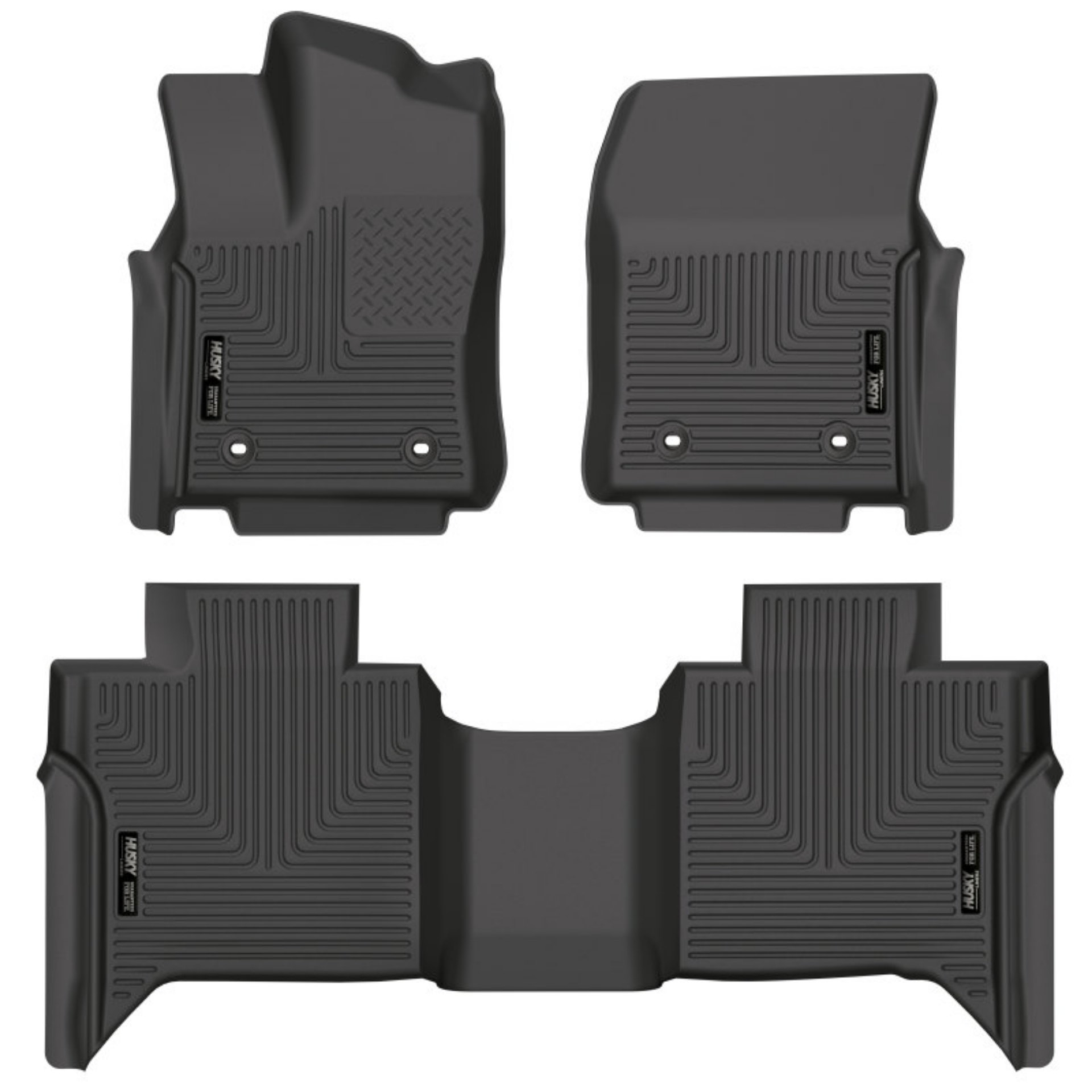 Picture of Husky Liners 2022 Toyota Tundra WeatherBeater CC CrewMax Front & 2nd Seat Floor Liner - Blk