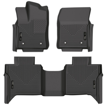 Picture of Husky Liners 2022 Toyota Tundra WeatherBeater CC CrewMax Front & 2nd Seat Floor Liner - Blk