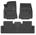 Picture of Husky Liners 20-22 Tesla Y WeatherBeater Front & 2nd Seat Floor Liner - Blk