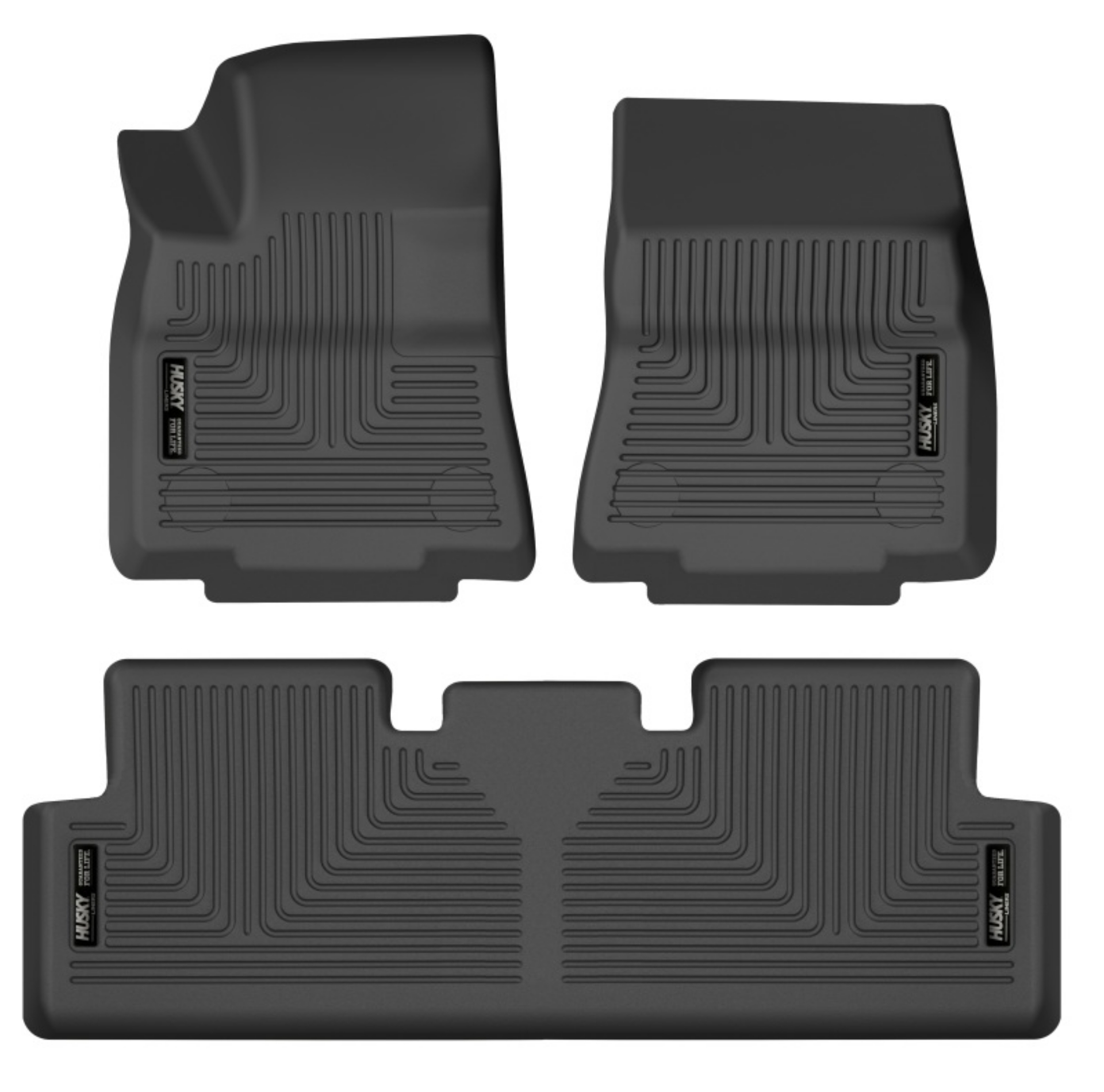 Picture of Husky Liners 20-22 Tesla Y WeatherBeater Front & 2nd Seat Floor Liner - Blk