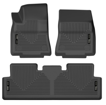 Picture of Husky Liners 20-22 Tesla Y WeatherBeater Front & 2nd Seat Floor Liner - Blk