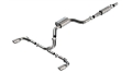 Picture of Borla 22-23 Volkswagen Golf GTI 2-0L AT-MT 3inch S-Type Cat-Back Exhaust - 4in Brushed SS Tips
