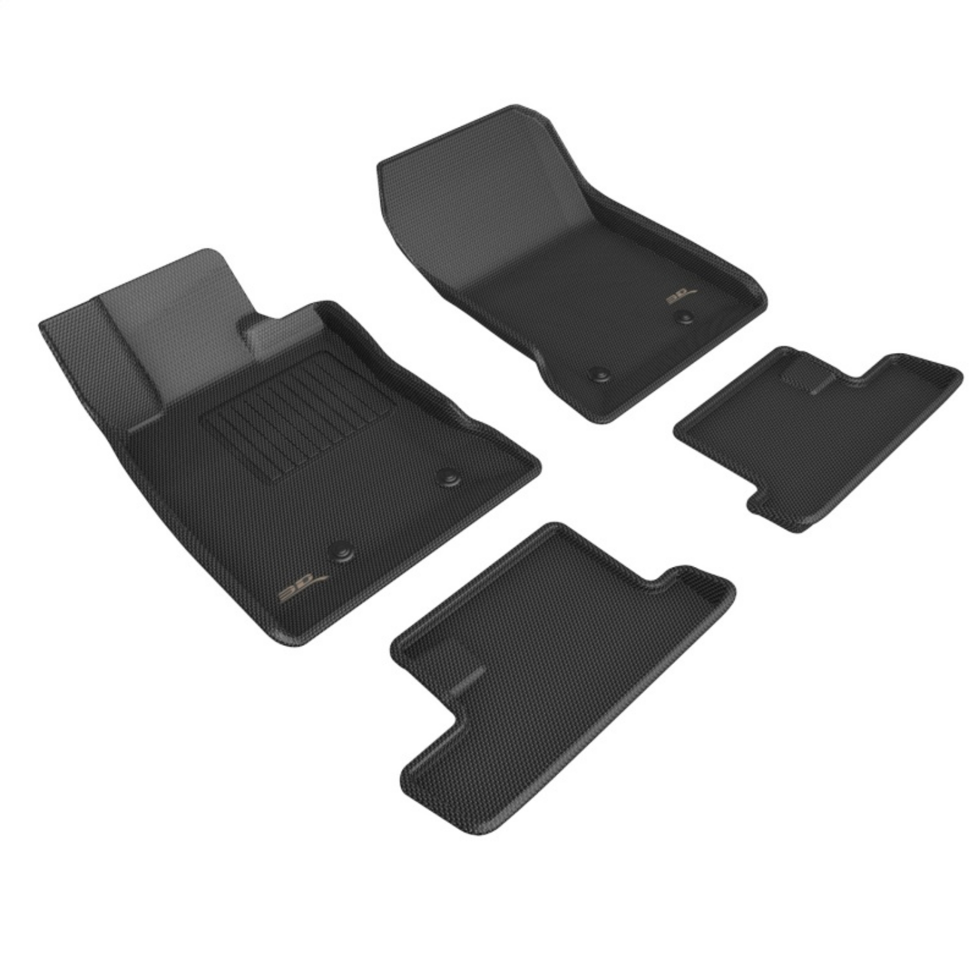 Picture of 3D MAXpider 2022 Toyota GR86 Kagu 1st & 2nd Row Floor Mats - Black