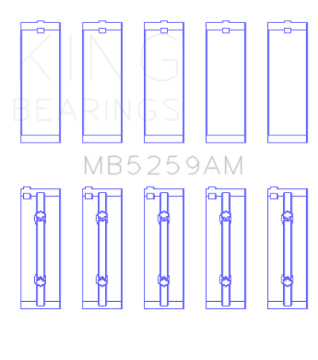 Picture of King Acura B18A1-B1-C1-C5 K20A - K24A Size 0-25 Main Bearing Set