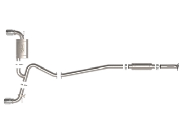 Picture of aFe 22-23 Hyundai Kona N L4-2-0L t Takeda 3in 304 SS Cat-Back Exhaust System w- Polished Tips