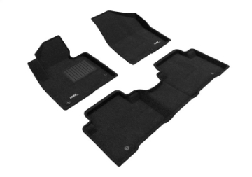Picture of 3D MAXpider 13-18 Hyundai Santa Fe Sport Elegant 1st 2nd Row - Floor Mat Set Black
