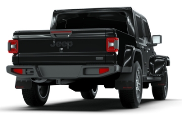 Picture of Rally Armor 19-25 Jeep Gladiator JT Incl- Overland-Sport-Sport S Black Mud Flap w-Met- Black Logo