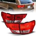 Picture of ANZO 11-13 Jeep Grand Cherokee LED Taillights w- Lightbar Chrome Housing Red-Clear Lens 4pcs